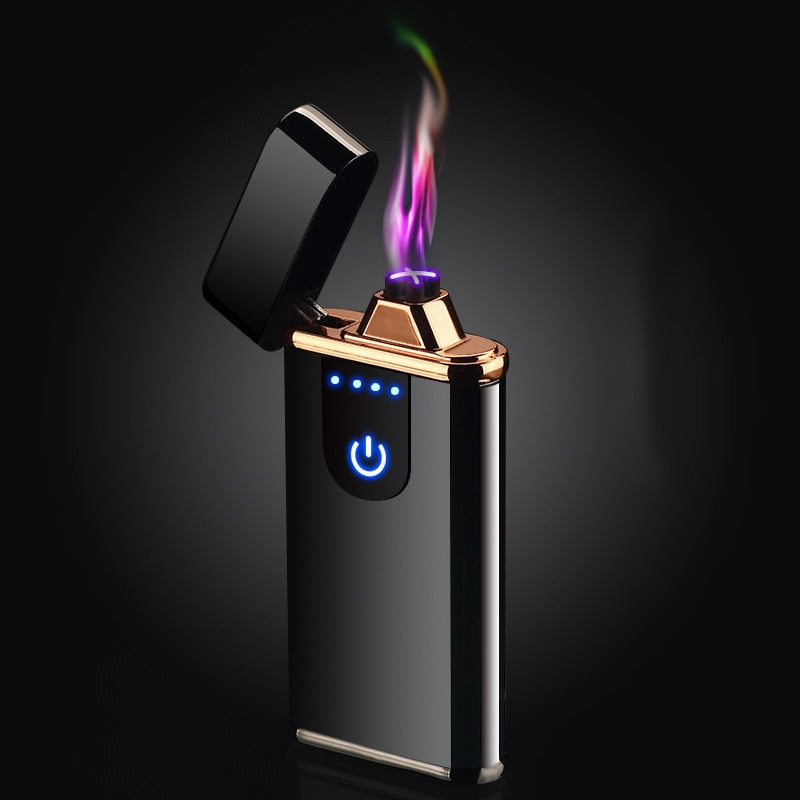 New Double Arc Lighter Windproof Electronic USB Recharge Lighter