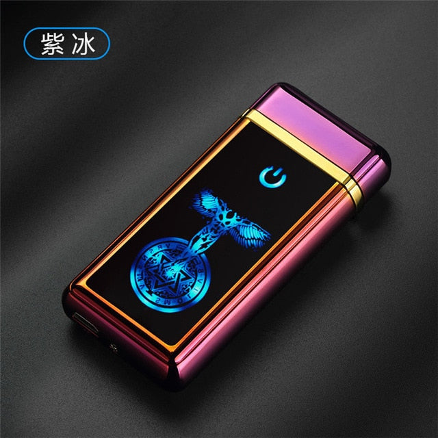 New Double Arc Lighter Windproof Electronic USB Recharge Lighter