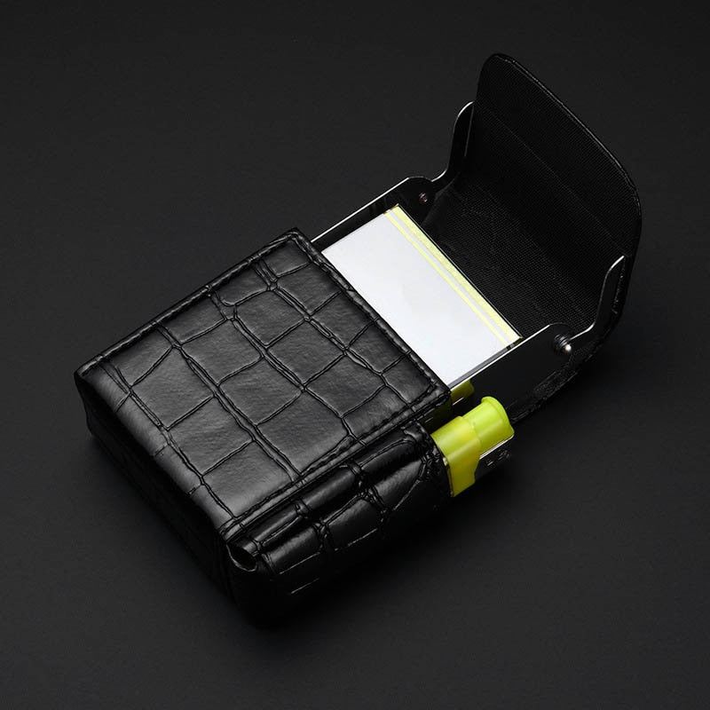 Men Supplies Smoker Smoke Tools Cigarette Box Lighter